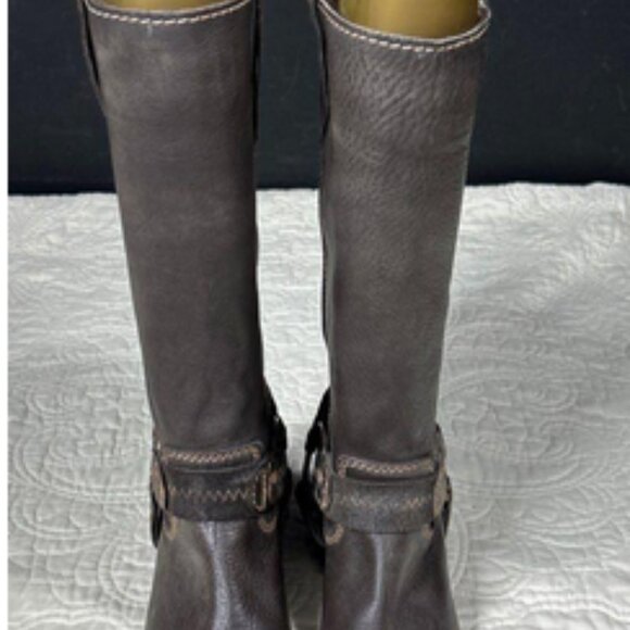 Bed Stu Cobbler Series Opal Brown Leather Harness Boots - Picture 8 of 16